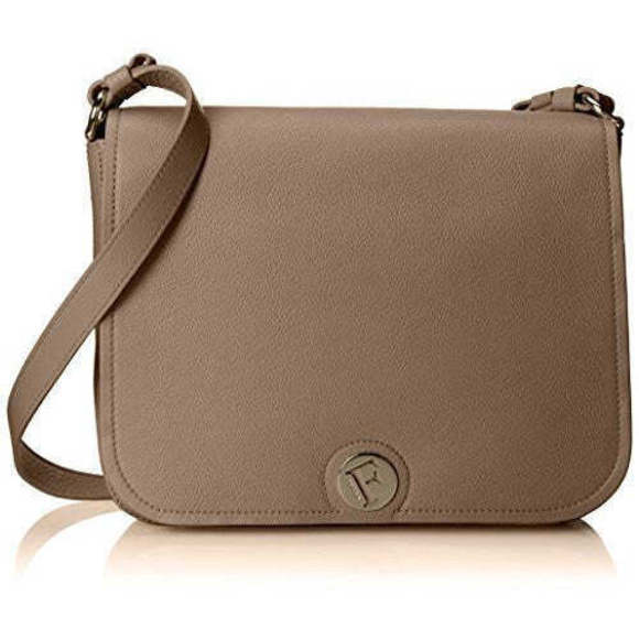 Furla Melody Medium Foldover Brown CrossBody Handbag Bag New